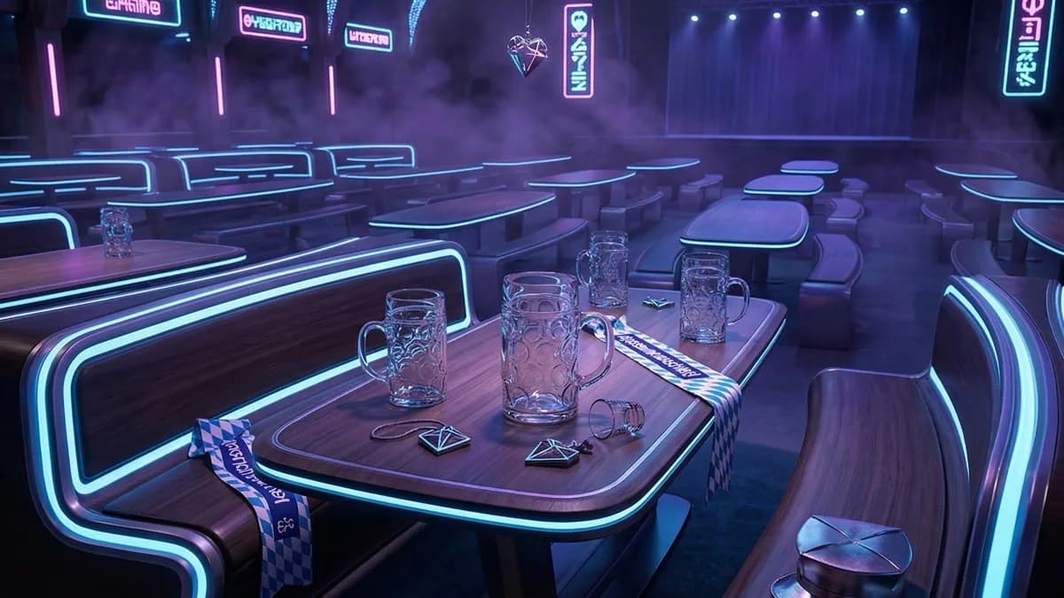 Der Bierkrug-Fluch vom Oktoberfest — Comedy murder mystery dinner party game for 6 players